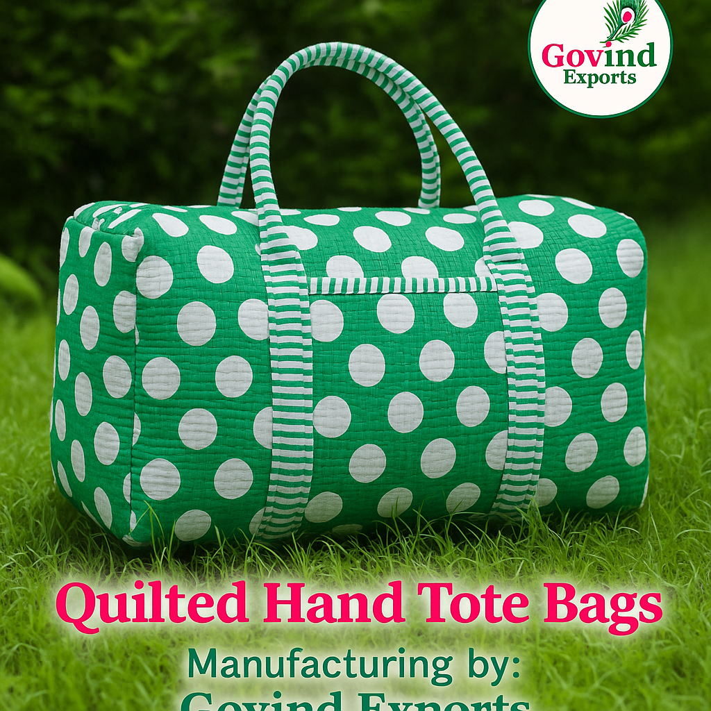 hand Block Duffle Bag Cotton Bags